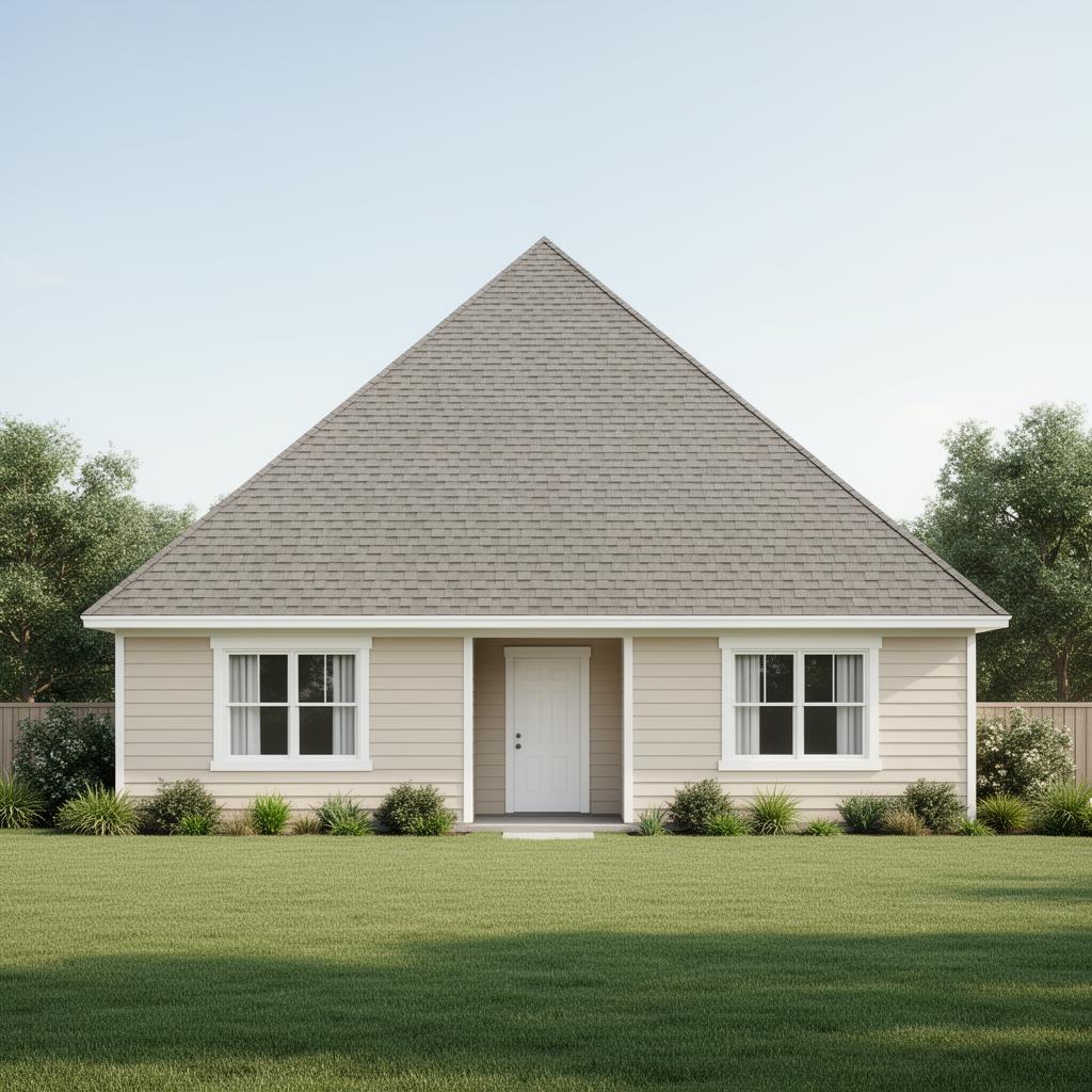 Realistic home preview for roof color selection
